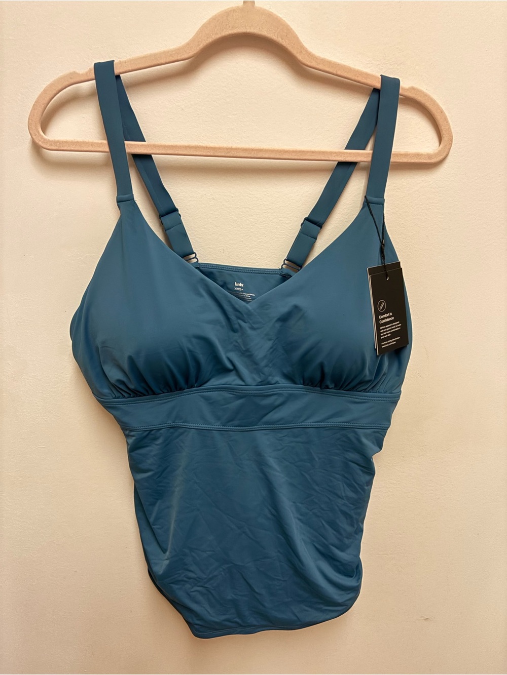 Knix NWT Blue/Tidepool XXXL+ V-Neck Tankini Top